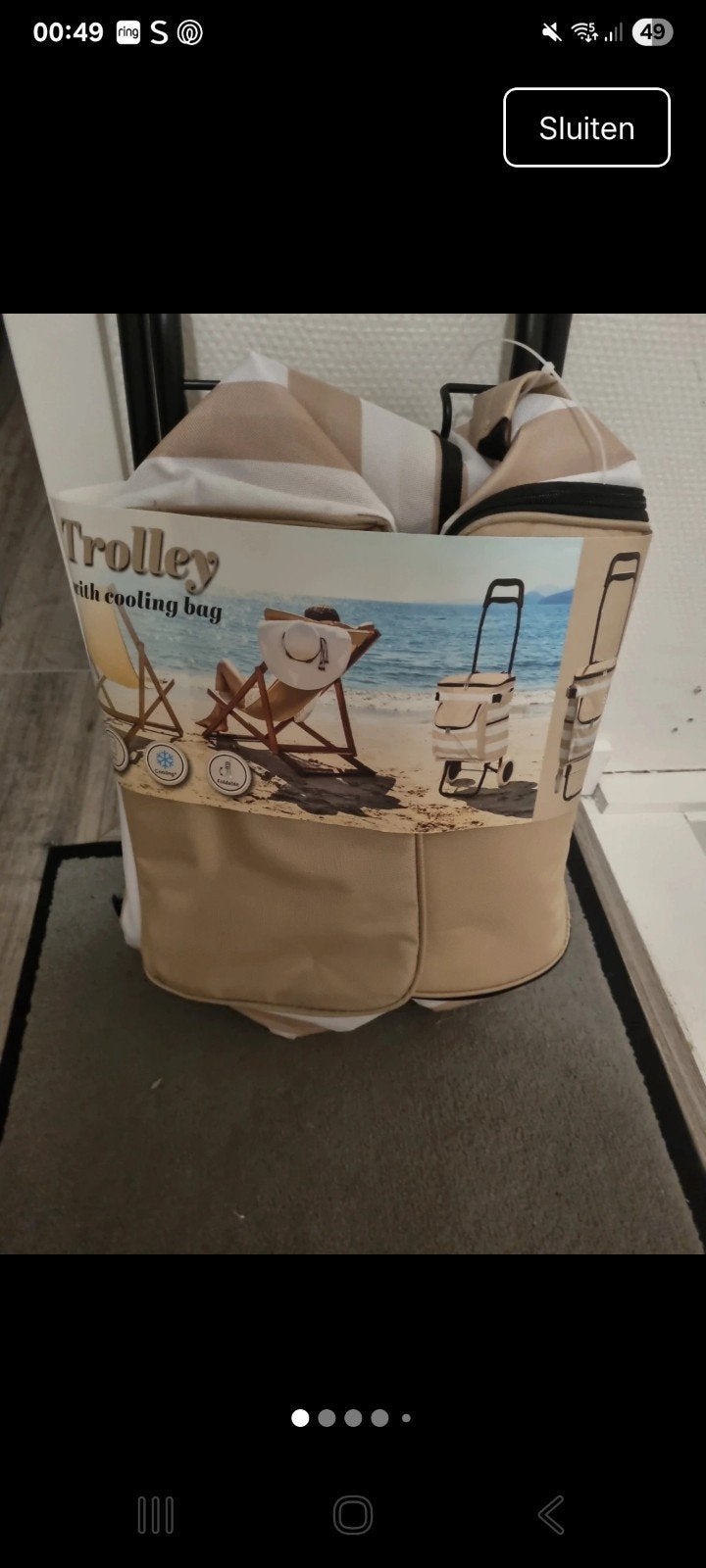 Strand trolley met koeltas - Ideaal voor een dagje uit!, Ophalen of Verzenden