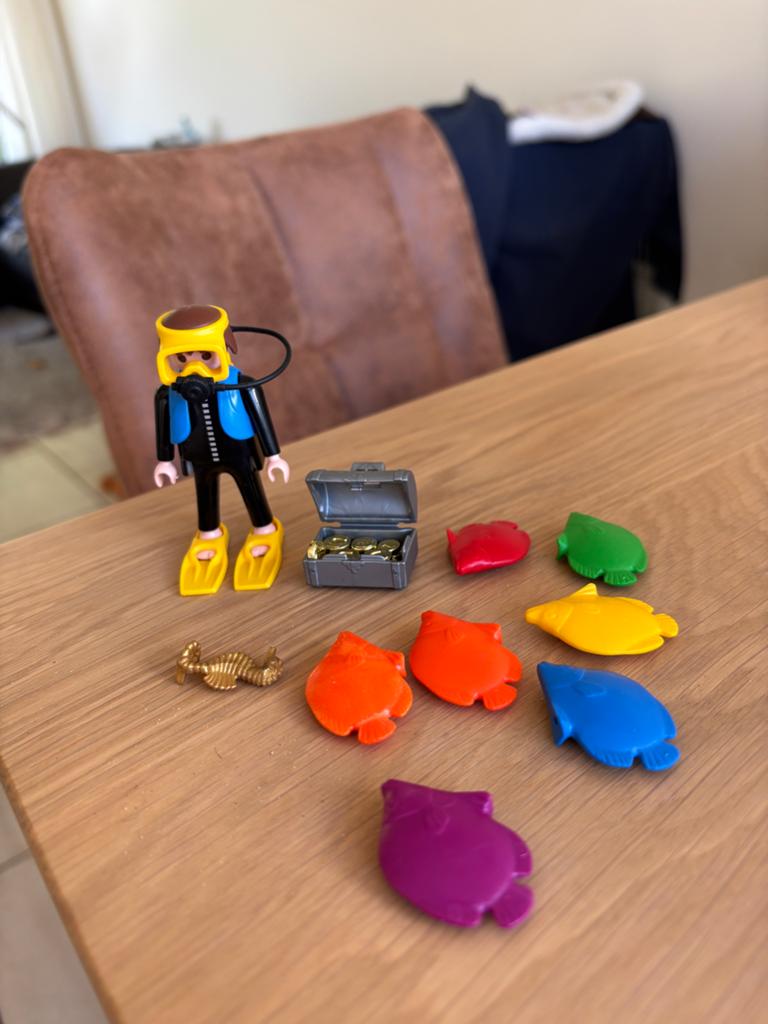 Playmobil 4969 Duiker met schatkist en vissen, Ophalen of Verzenden, Gebruikt, Los playmobil