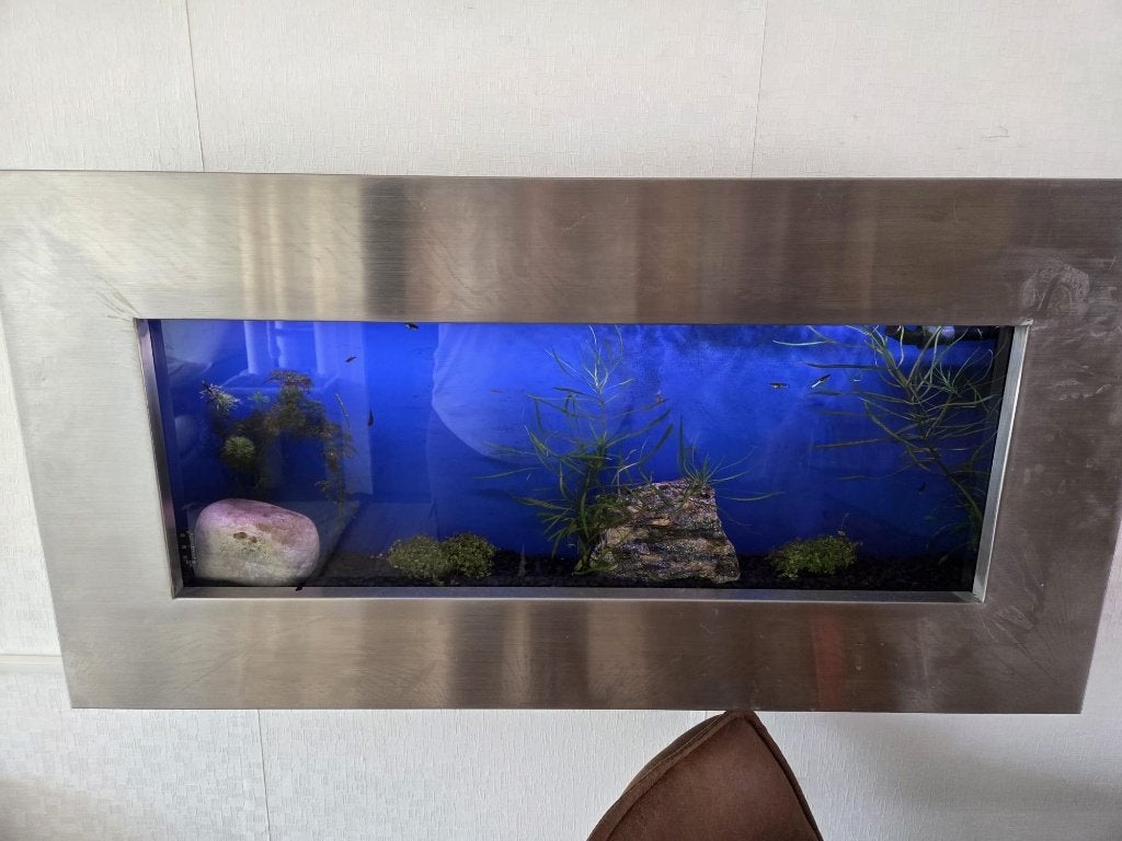 Blue Sea of Aussie wand aquarium, Ophalen, Overige merken, Inclusief vissen, Zo goed als nieuw