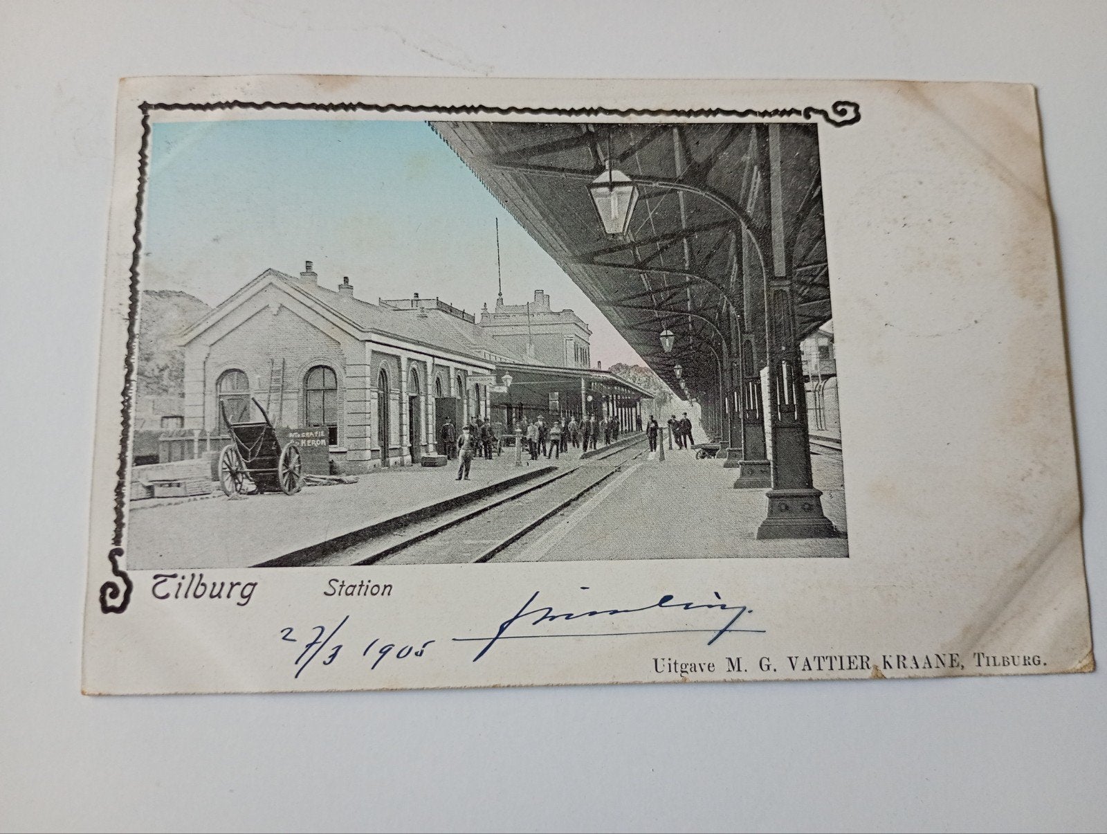 Tilburg Station 1905, Ophalen of Verzenden, Voor 1920, Gelopen, Noord-Brabant