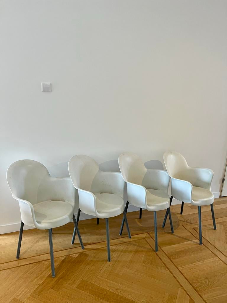 4 Gogo Sintesi stoelen - Gebruikt, Ophalen, Kunststof, Gebruikt, Wit