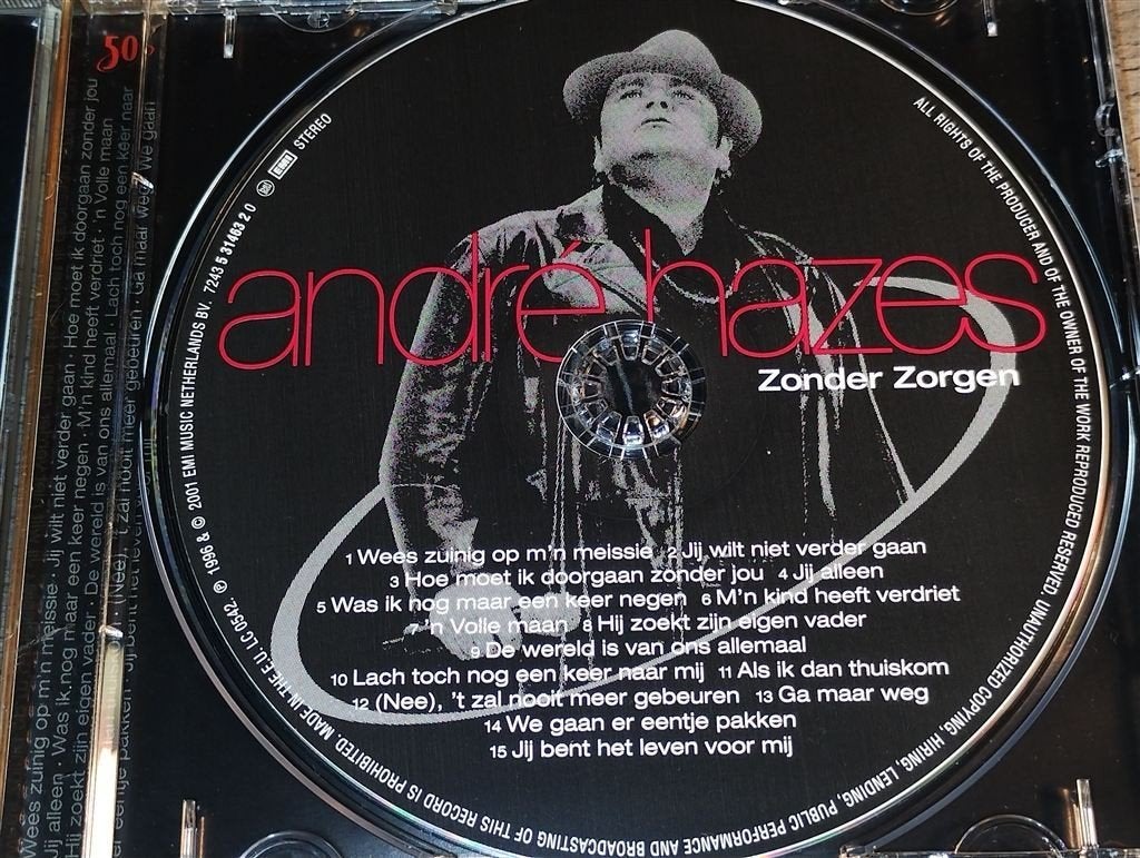 Andre Hazes - Zonder Zorgen [24 Bit], Ophalen of Verzenden, Zo goed als nieuw, Levenslied of Smartlap