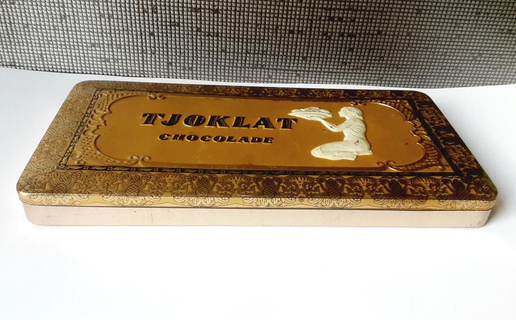 vintage blik tjoklat chococlade, Verzamelen, Blikken, Ophalen of Verzenden, Gebruikt, Overige