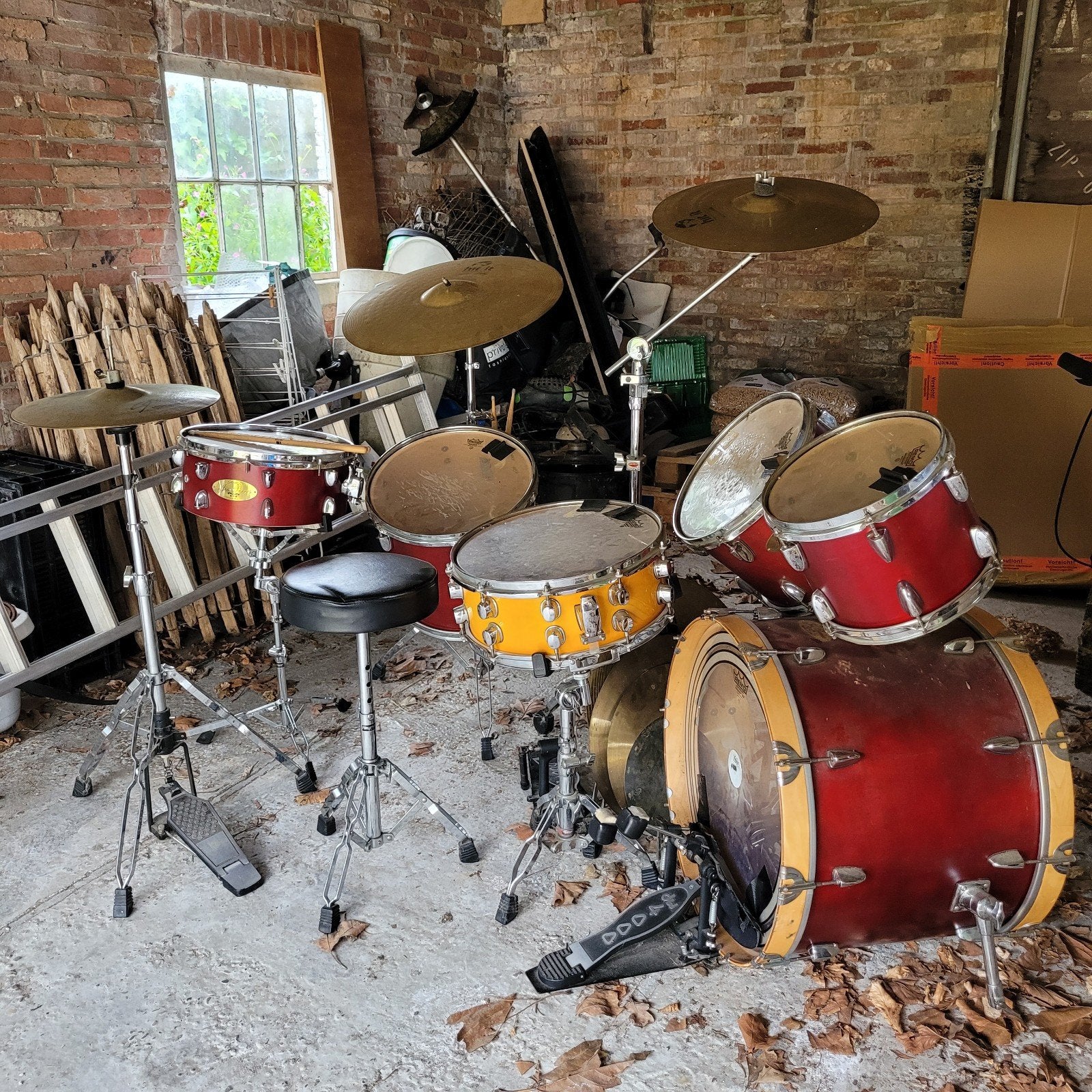 Stagg drumstel uitgebreid, 8-delig met kruk, Ophalen, Gebruikt, Overige merken