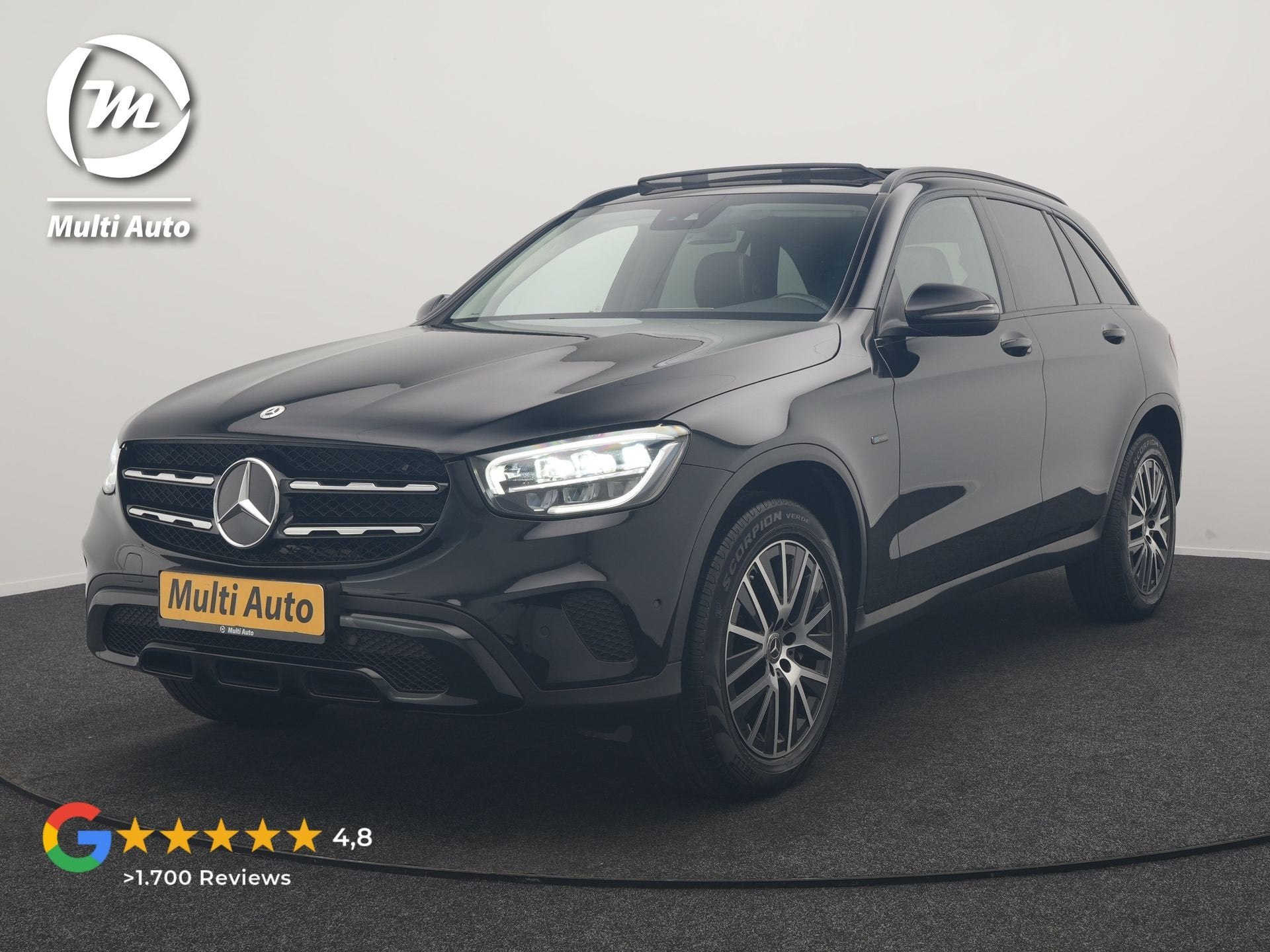Mercedes-Benz GLC 300e 4MATIC Premium PHEV 320pk Dealer O.H., Automaat, Dealer onderhouden, Gebruikt, Zwart