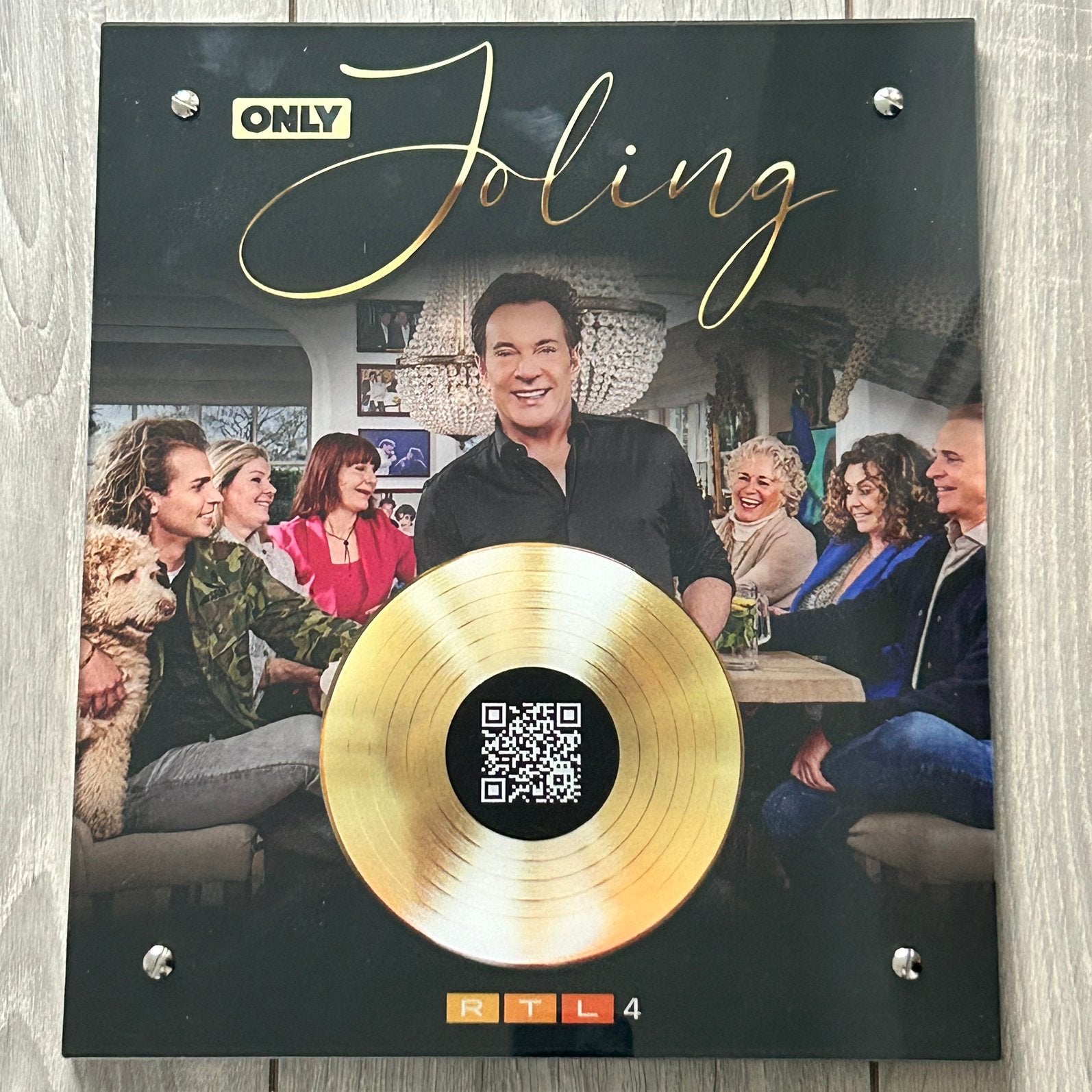 Gouden plaat Gerard Joling, Ophalen of Verzenden, Zo goed als nieuw, Poster, Artwork of Schilderij