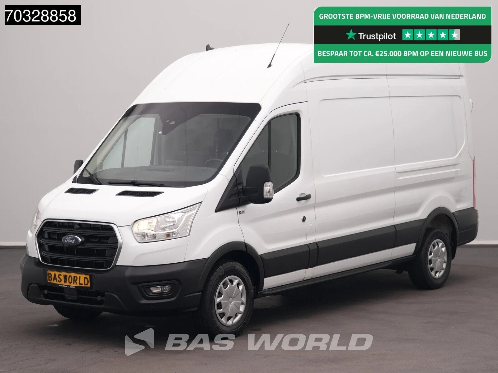 Ford Transit 130pk Hoog Dak L3H3 ACC Navi Trekhaak Airco Cam, Stof, Euro 6, 4 cilinders, Lane Keeping Assist