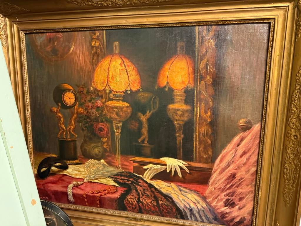 Oud schilderij in fraaie lijst, Ophalen