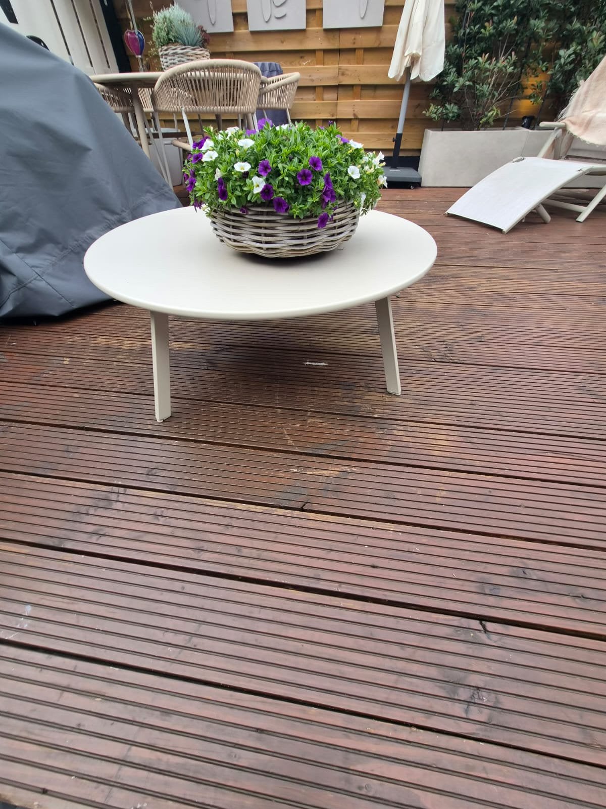 Mooie metalen salontafel, Tuin en Terras, Ophalen, Zo goed als nieuw, Overige materialen