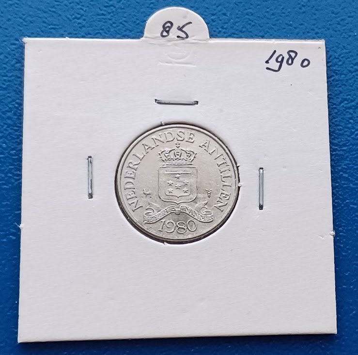 Nederlandse Antillen 25 cent - 1980, Ophalen of Verzenden, Koningin Juliana, 25 cent, Losse munt