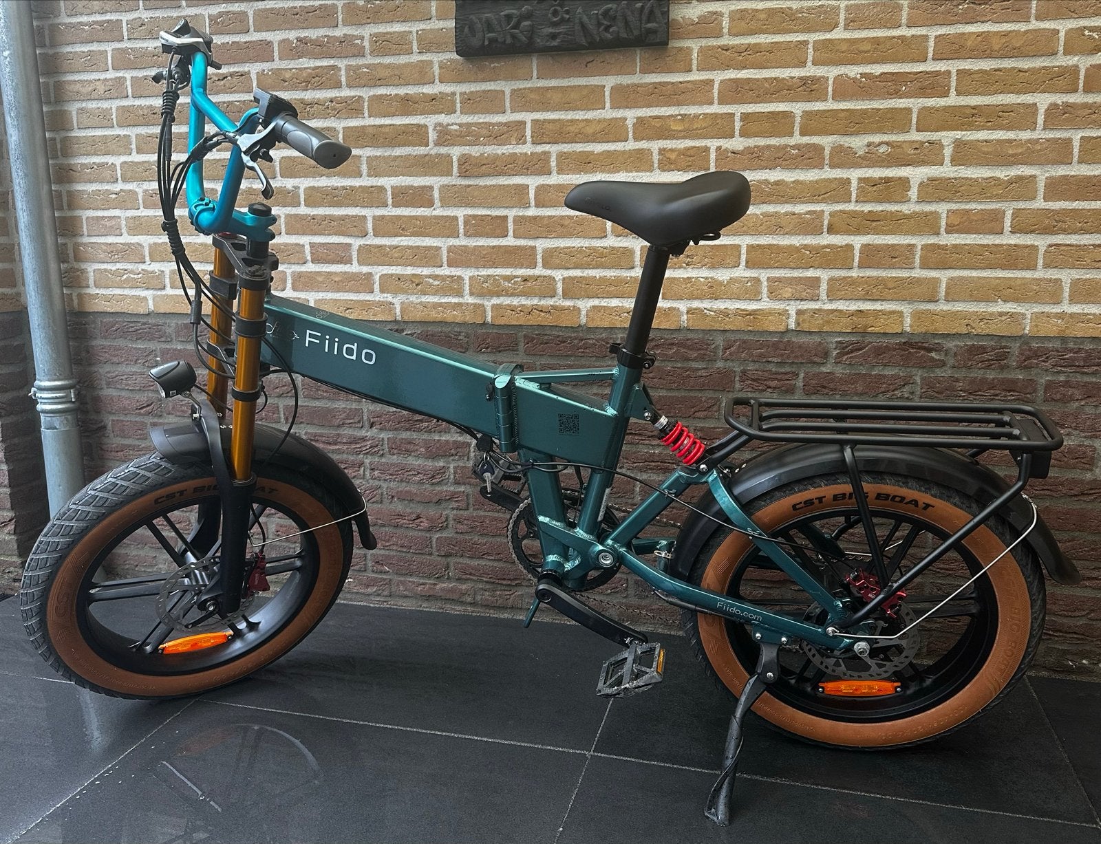 Fiido M1 Pro opvouwbare elektrische fatbike, Zo goed als nieuw, Minder dan 47 cm, 50 km per accu of meer, Ophalen