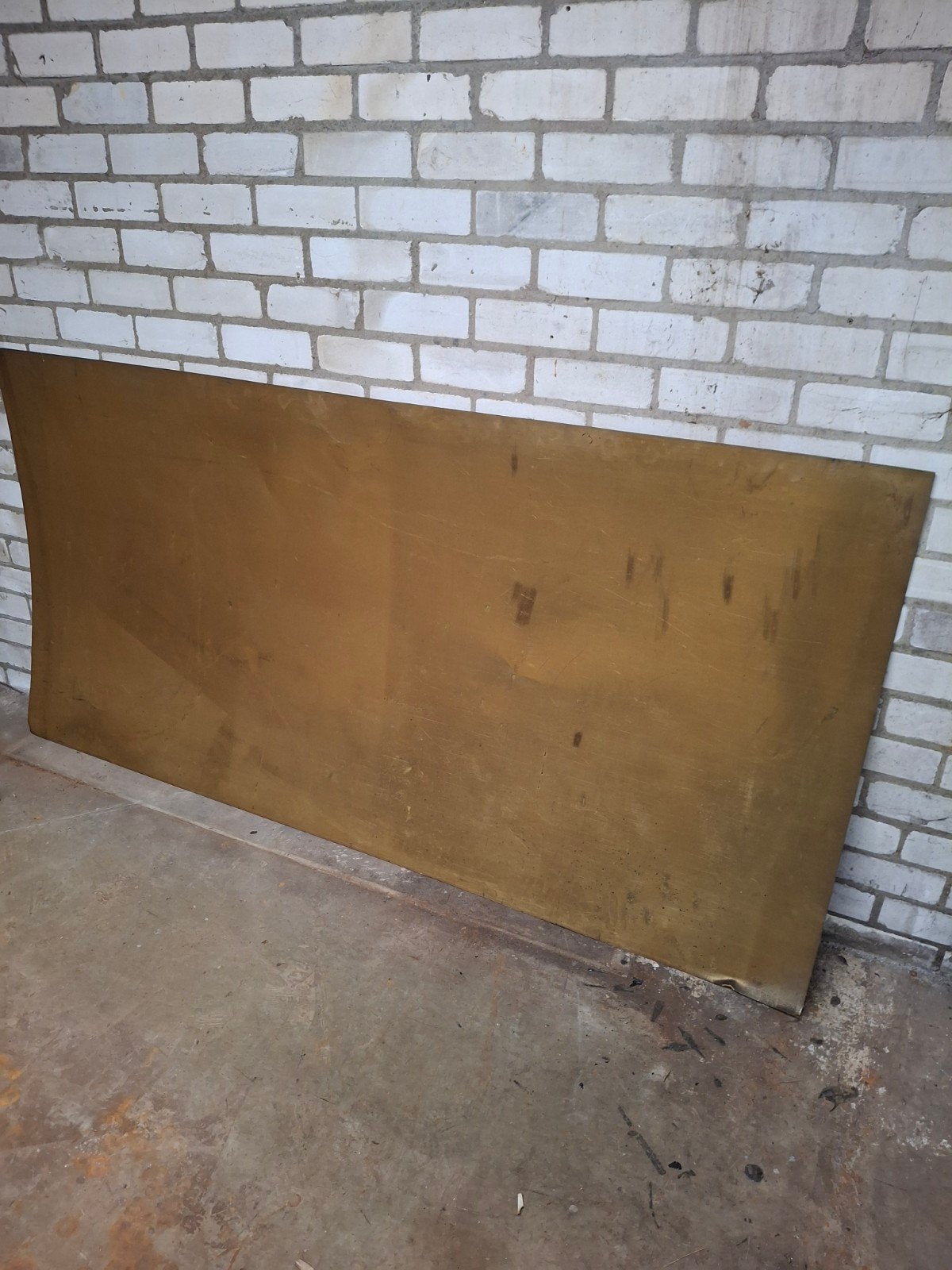 Messing Metaalplaat 2x1m x 0.5mm, Doe-het-zelf en Verbouw, Ophalen, Gebruikt, Koper of Messing