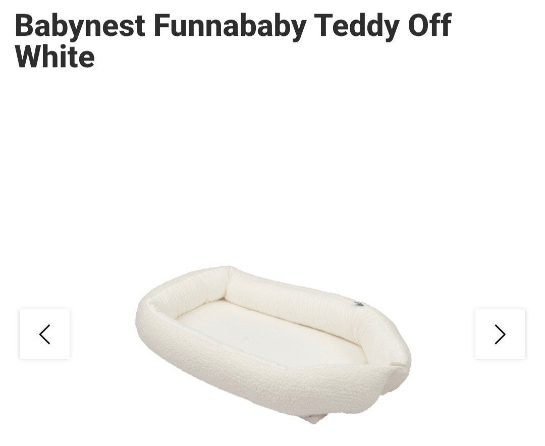 Babynest Funnababy Teddy Off White, Ophalen, Zo goed als nieuw, Overige typen
