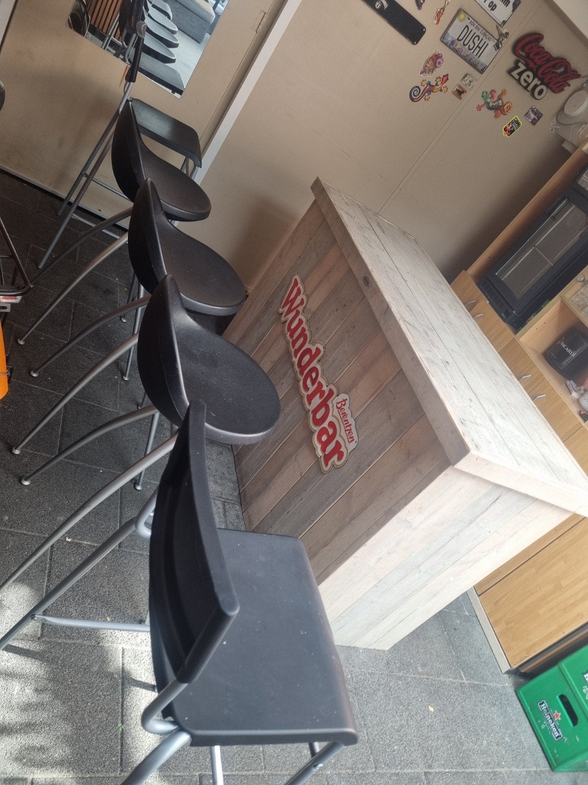 Mooie steigerhouten bar, Huis en Inrichting, Barren, Ophalen, Zo goed als nieuw