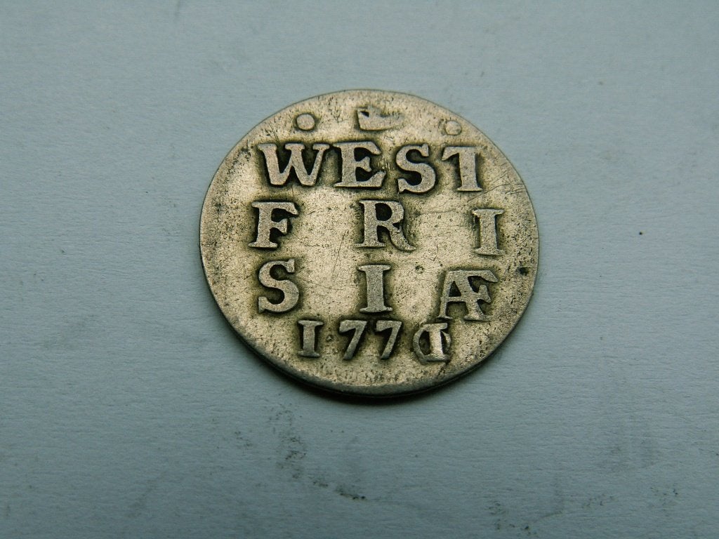 WEST FRIESLAND.  Dubbele Wapenstuiver - 1771 over 1770, Postzegels en Munten, Munten | Nederland, Vóór koninkrijk, Verzenden, Zilver