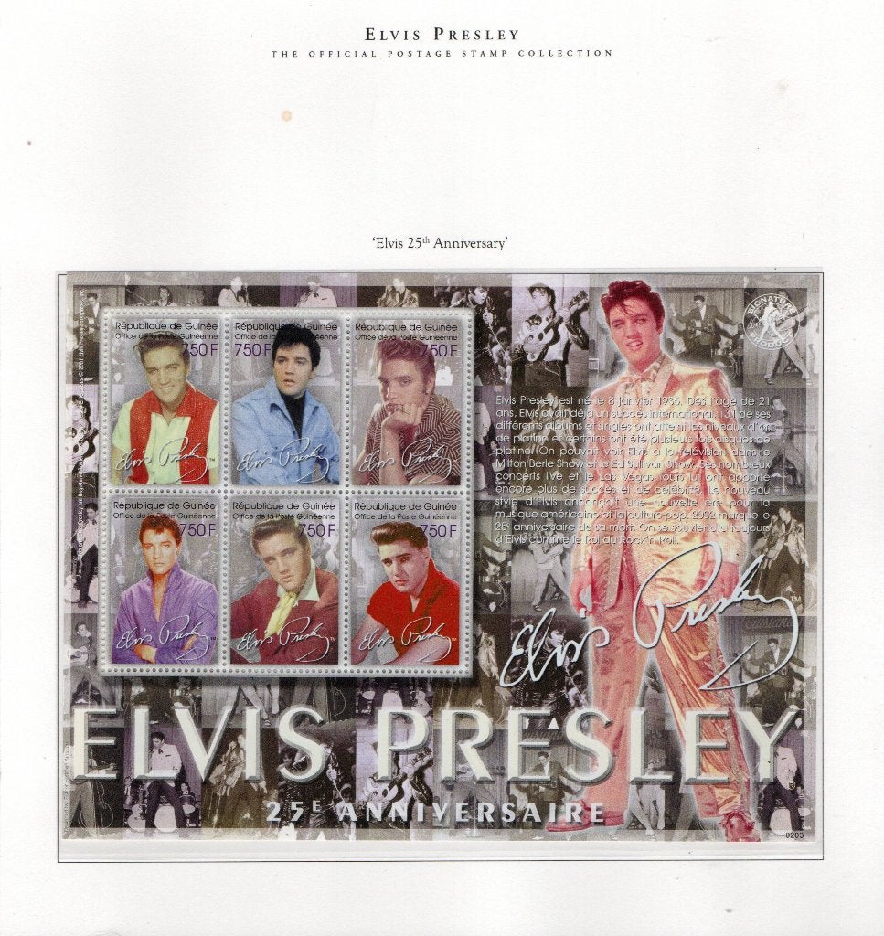Elvis Presley, 25e jubileum postzegels. 6 st., Ophalen of Verzenden, Nieuw