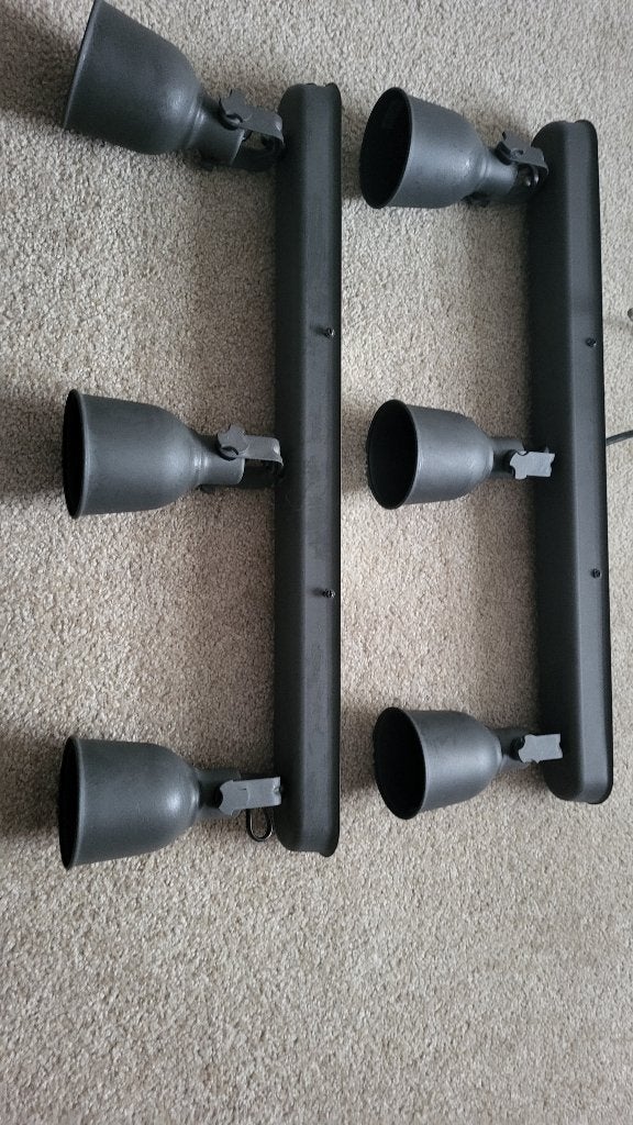 Ikea hektar plafondrail 3 spots 2 stuks, Huis en Inrichting, Lampen | Spots, Metaal of Aluminium, Ophalen of Verzenden, Zo goed als nieuw