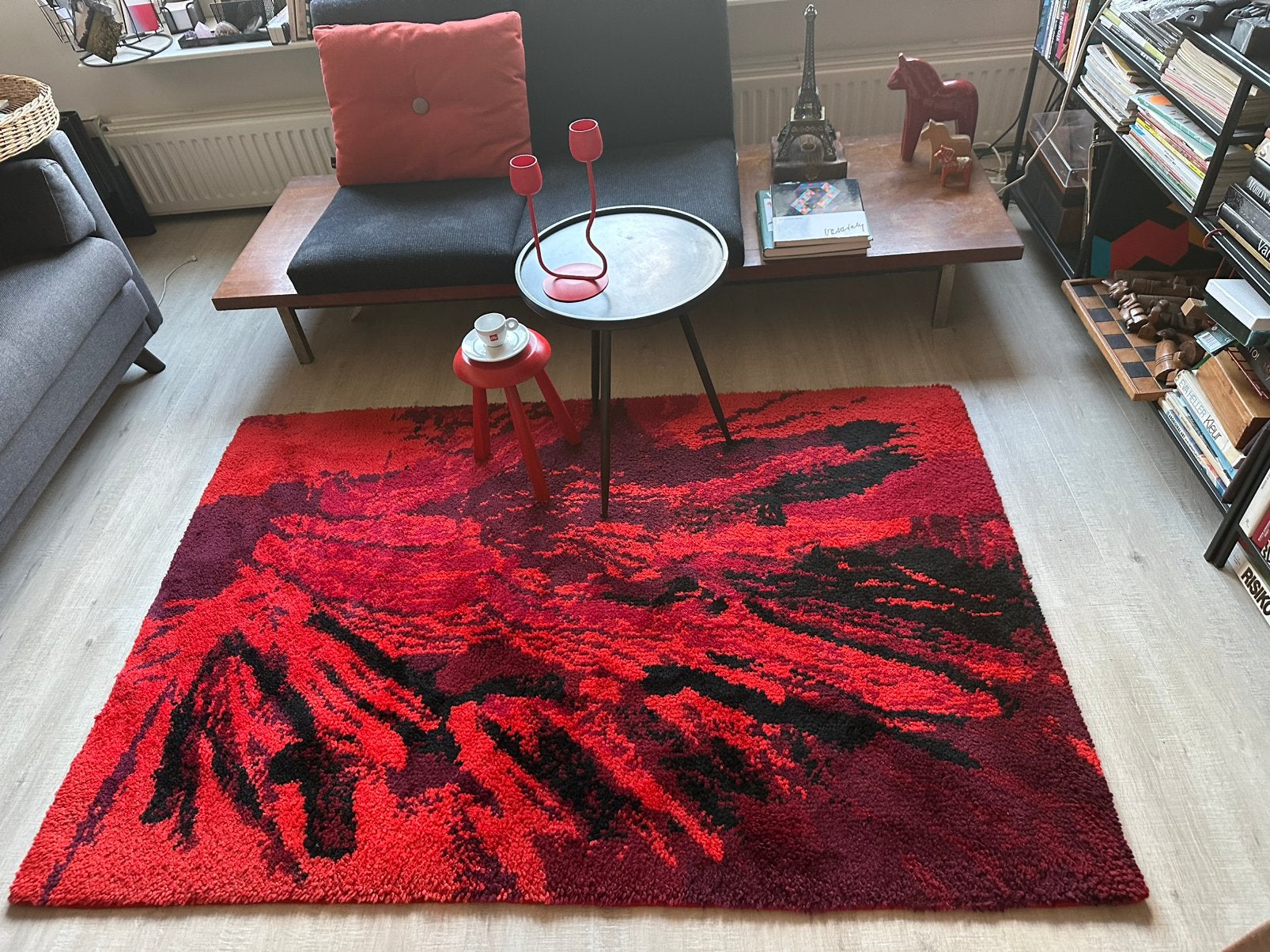 Vloerkleed space age flowerpower vintage, Huis en Inrichting, Stoffering | Tapijten en Kleden, 100 tot 150 cm, 200 cm of meer