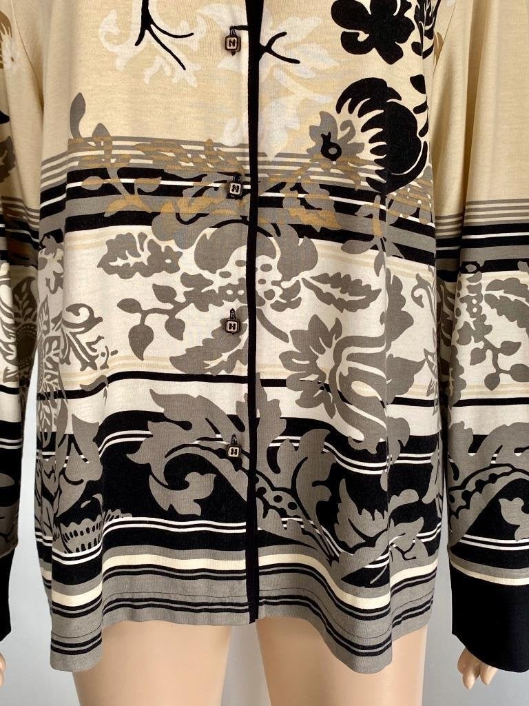 i344 Nieuw: Sommermann maat 46=XL vest blouse beige/zwart, Sommermann, Beige, Maat 46/48 (XL) of groter, Nieuw