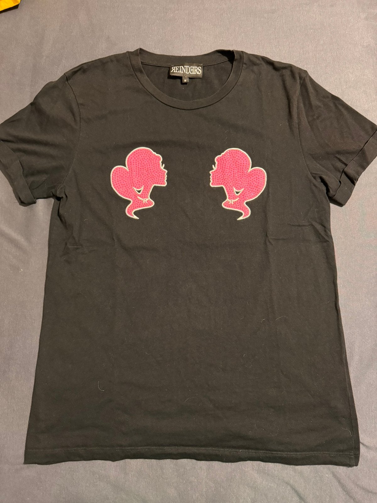Reinders shirt maat M, Ophalen of Verzenden, Zo goed als nieuw, Zwart, Korte mouw