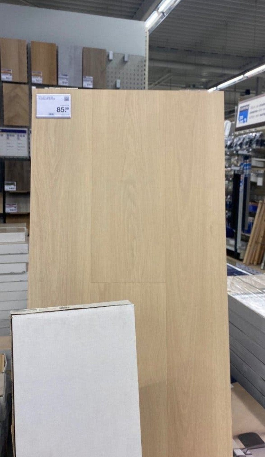 Nieuw in verpakking matte beige PVC vloer v-groef, Ophalen, Kunststof, 50 tot 150 cm, Nieuw