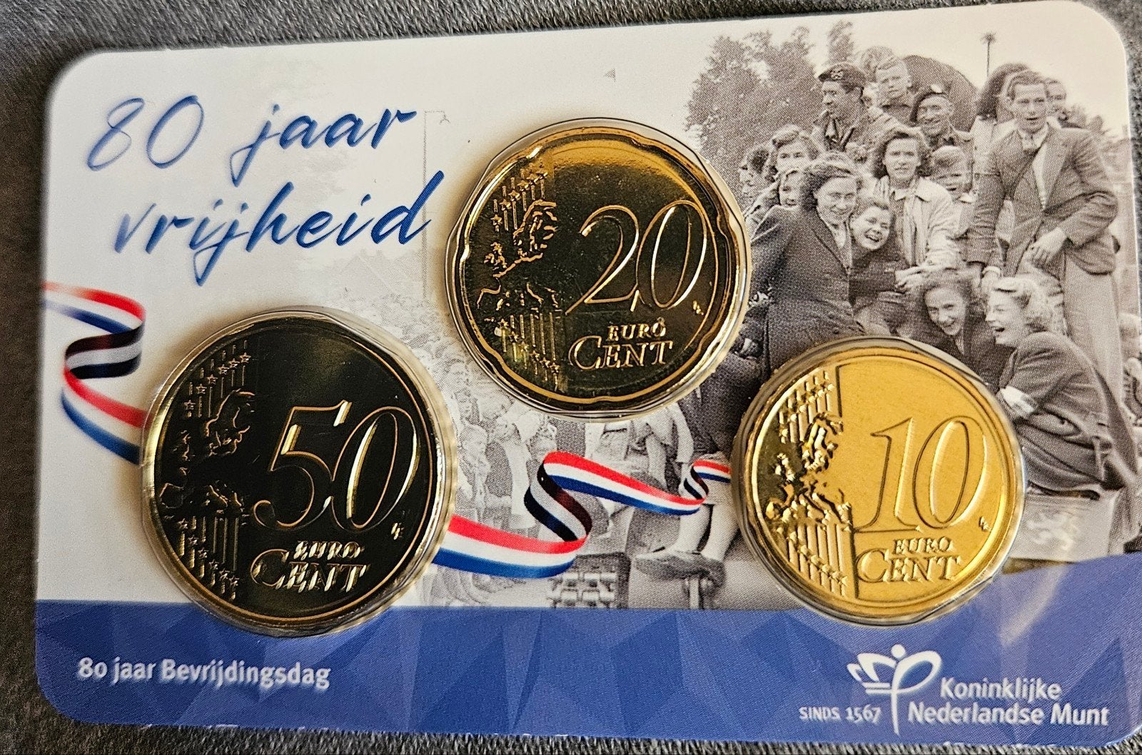 80 jaar vrijheid coincard, Ophalen of Verzenden, Koningin Beatrix, Euro's