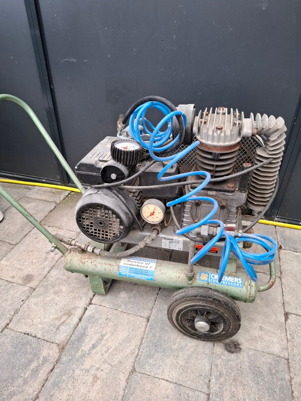 Creemers Mobiel 160/6-15B Compressor - Gebruikt, Gebruikt, 10 bar of meer, Ophalen of Verzenden, Minder dan 200 liter/min