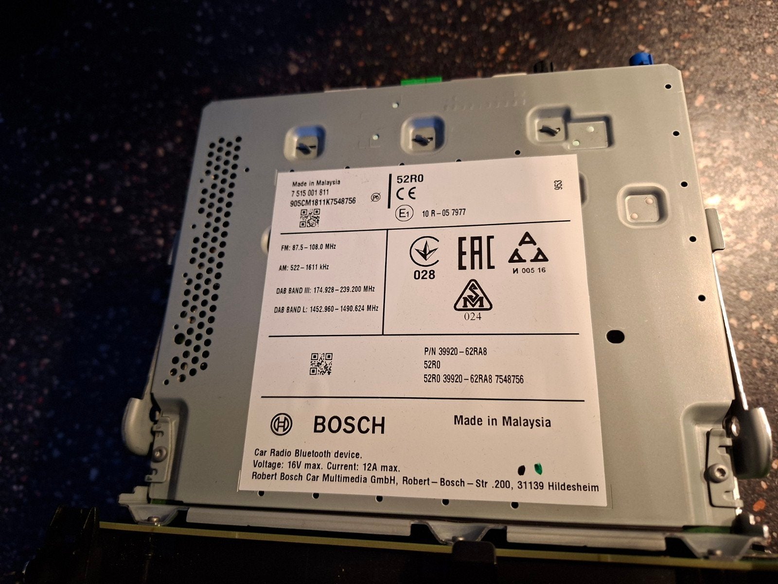 Bosch autoradio met DAB+ en Bluetooth (Suzuki Ignis), Ophalen, Zo goed als nieuw