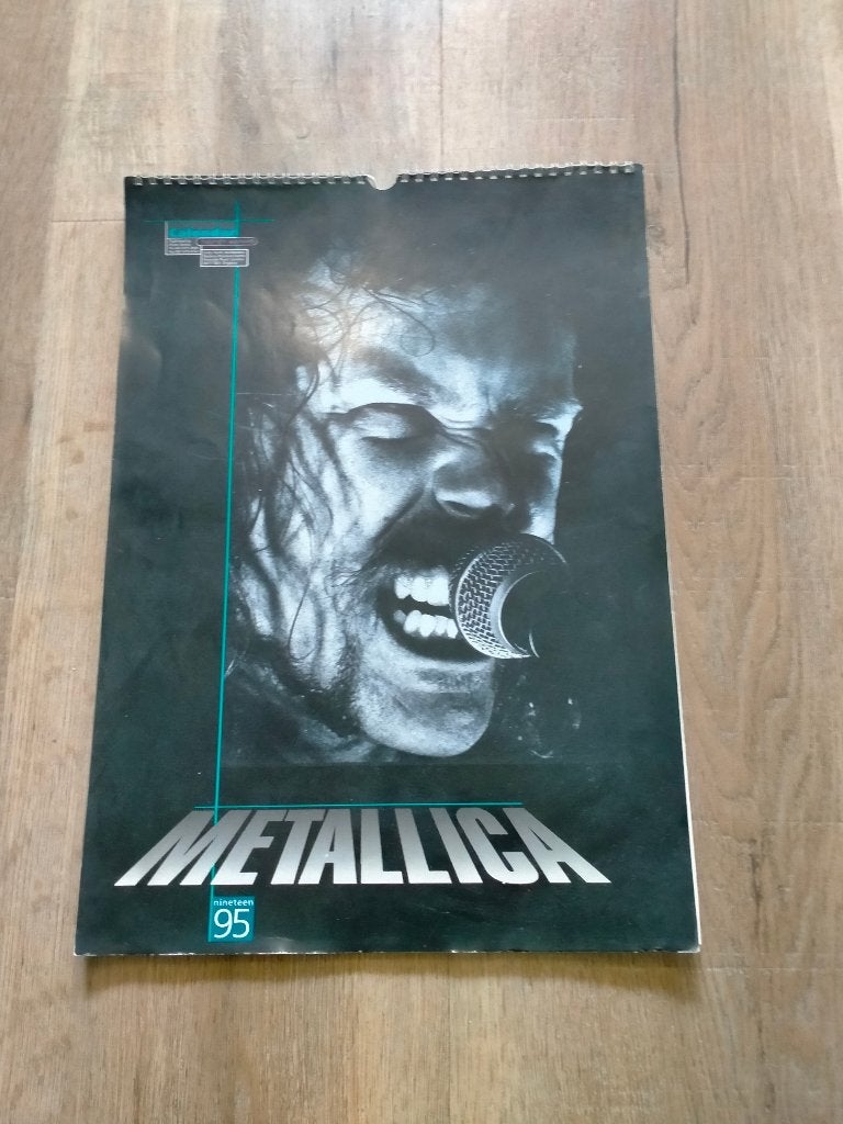 Metallica 1995 vintage kalender muziek hardrock metal, Verzenden, Gebruikt, Overige typen