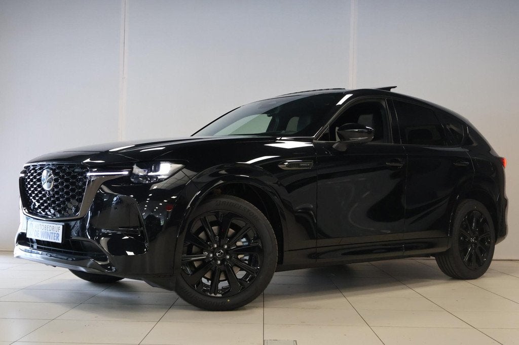 Mazda CX-60 2.5 e-SkyActiv PHEV Homura Plus ., Auto's, Mazda, Automaat, Gebruikt, Zwart, 2500 kg
