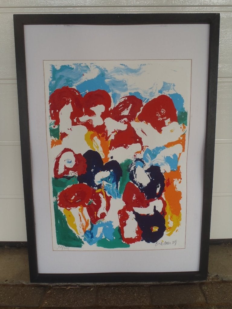 Zeefdruk Jan Cremer/ Jan Cremer / schilderij Jan Cremer, Antiek en Kunst, Kunst | Litho's en Zeefdrukken, Ingelijst, Ophalen, Overige onderwerpen