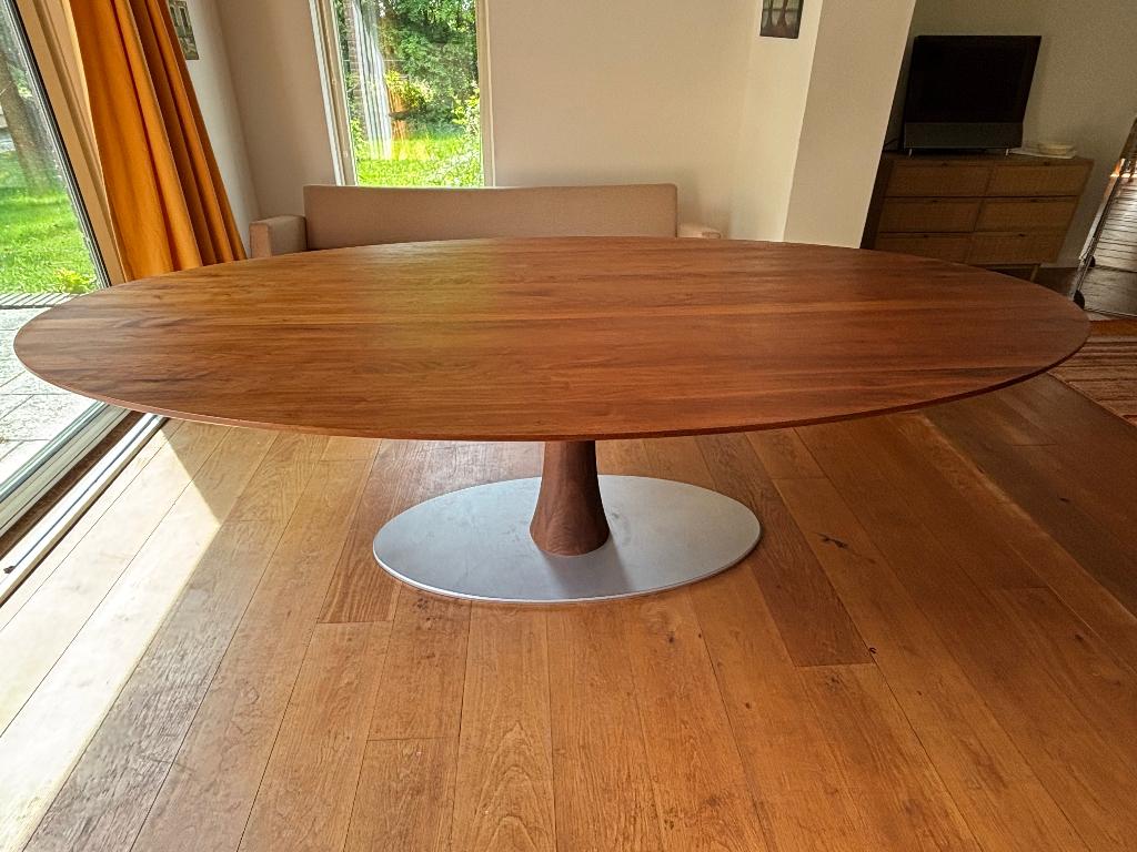 Houten design tafel Joop van Arnhem, Art of living, Ophalen, 100 tot 150 cm, 200 cm of meer, Zo goed als nieuw