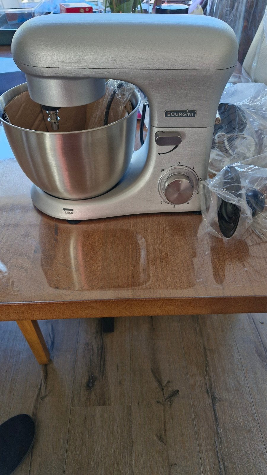Nieuwe bourgini mixer, Witgoed en Apparatuur, Keukenmixers, Ophalen, 4 liter of meer, Nieuw, 3 snelheden of meer