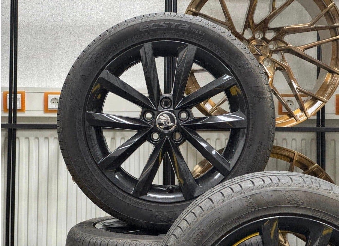 16 Inch 5x100 Gebruikte set Skoda Fabia Velgen met Zomerband, Ophalen, 16 inch, Banden en Velgen, VW straat