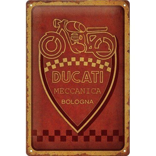Ducati Meccanica Bologna motor relief metalen reclamebord, Ophalen of Verzenden, Nieuw, Auto's