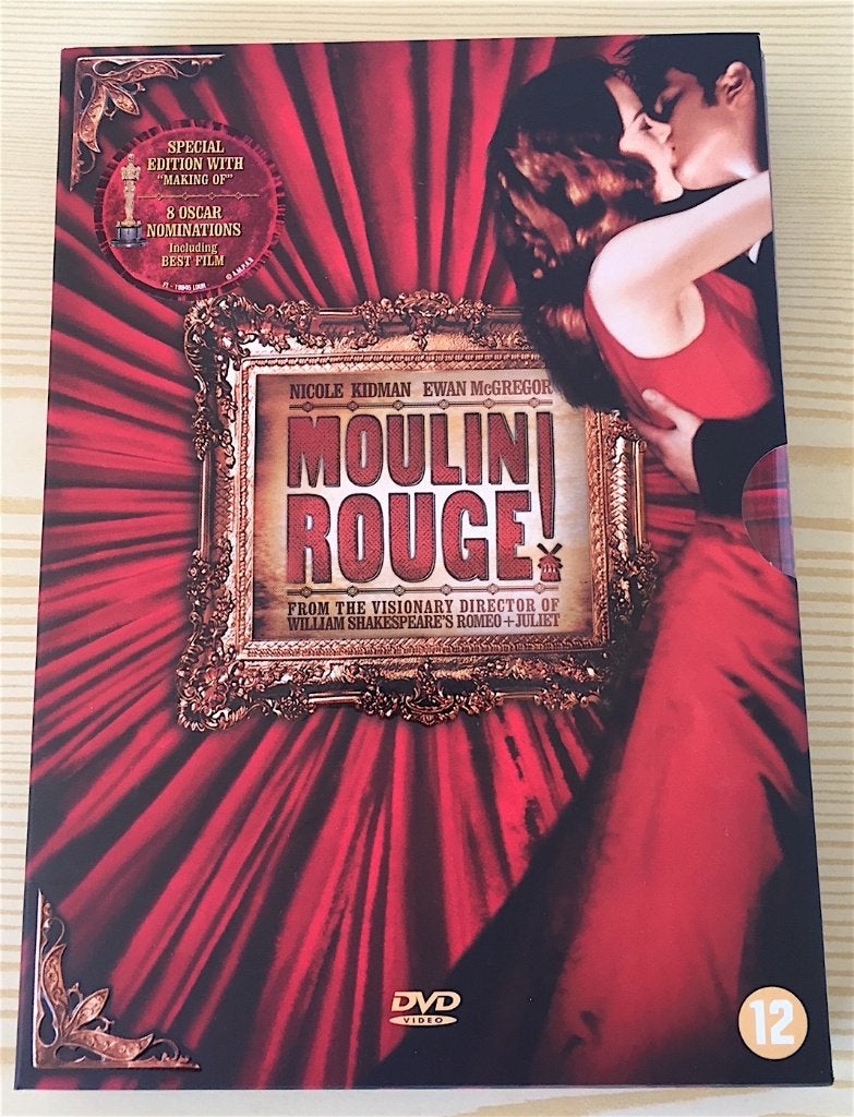 2-disc dvd Moulin Rouge (Special Ed.) met slipcase en inlay, Cd's en Dvd's, Ophalen, Nederlands, Romantische komedie, Zo goed als nieuw