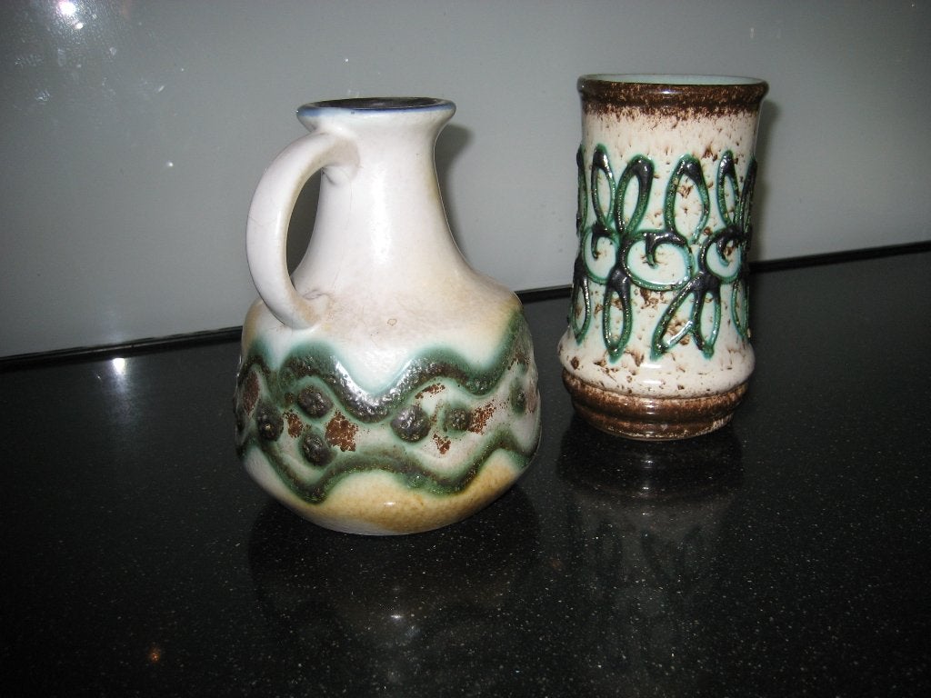 set Strehla vaas vazen retro East Germany, Ophalen of Verzenden, Zo goed als nieuw