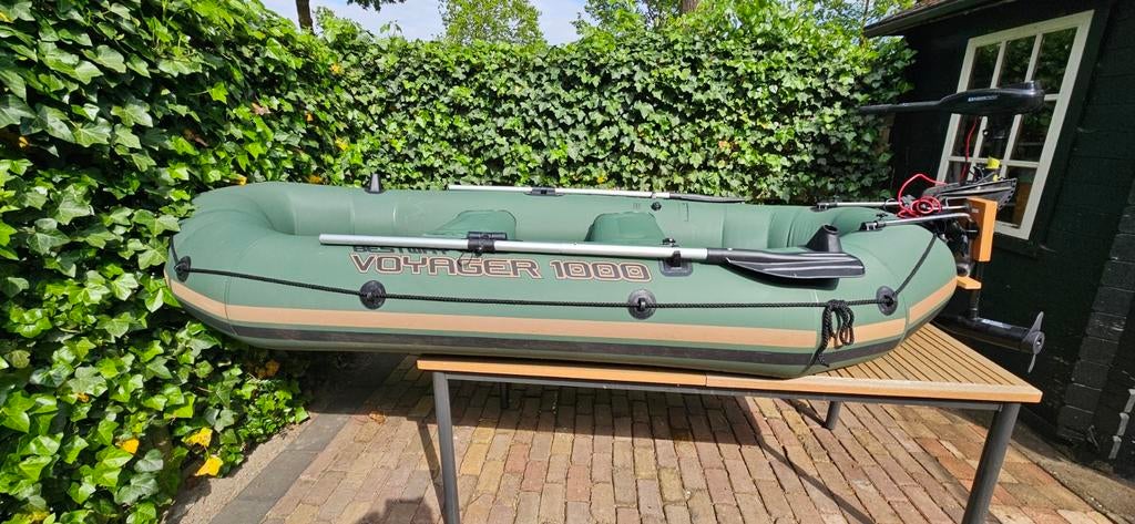 Bestway Voyager 1000 opblaasboot met elektromotor, Ophalen, Gebruikt