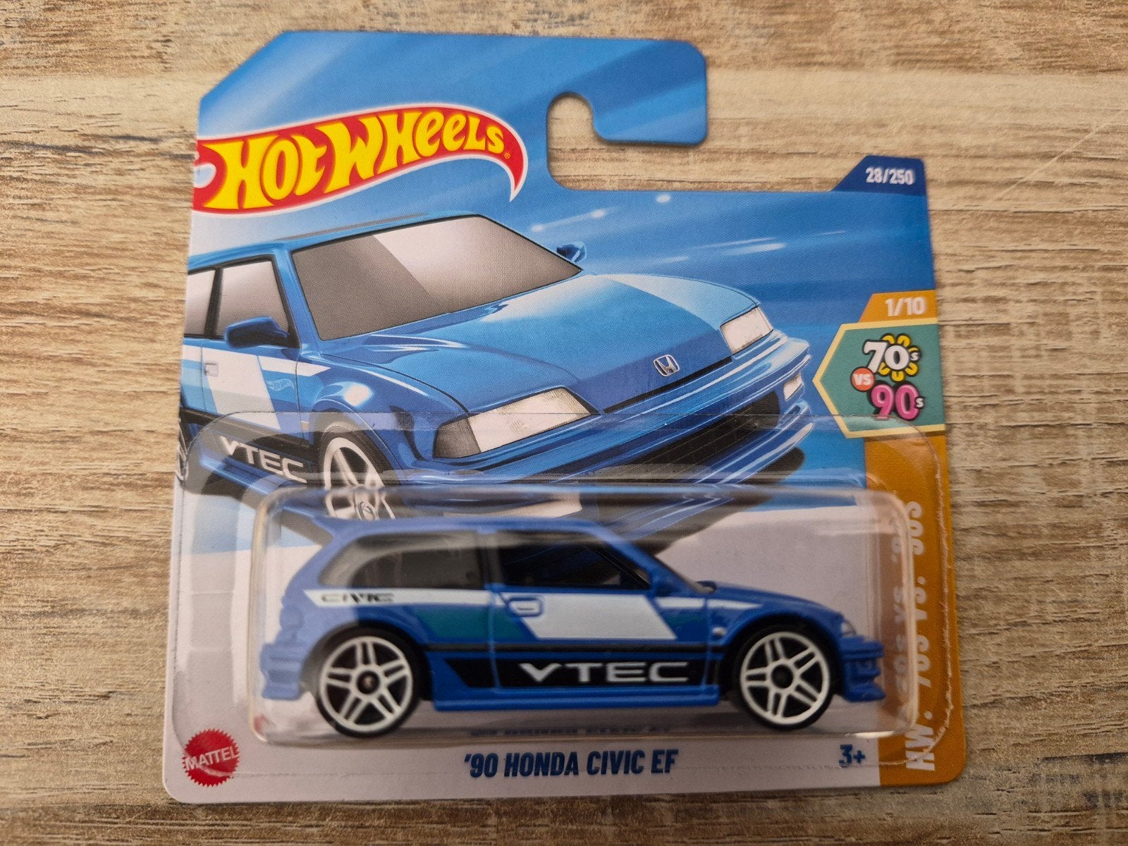 '90 Honda Civic EF blauw 2025 1:64 (Hotwheels), Ophalen of Verzenden, Nieuw, Auto