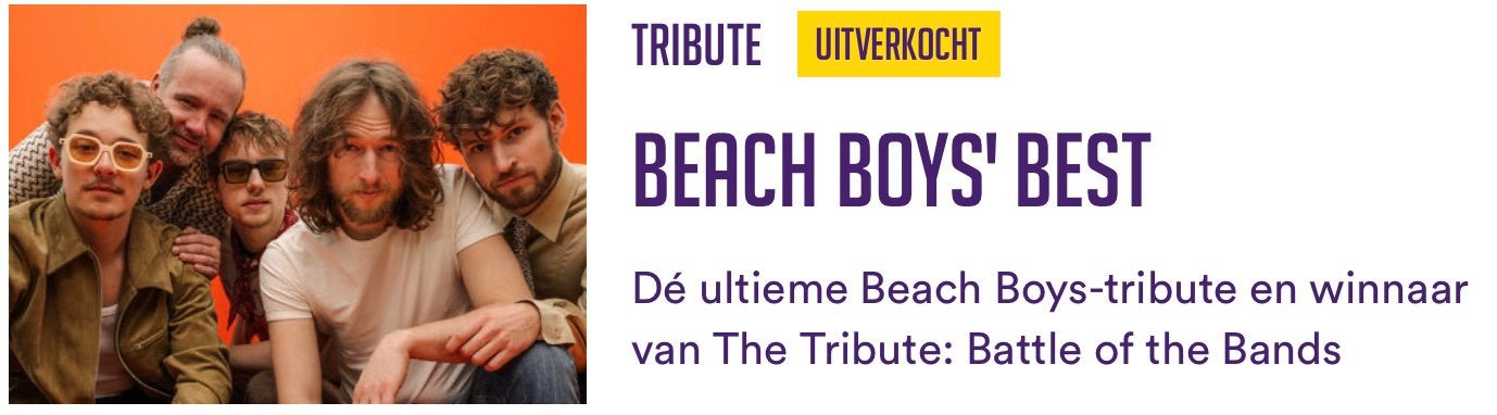 2 tickets Beach Boys Best Hengelo 3 oktober, samen €50,-, Tickets en Kaartjes, Twee personen, Oktober