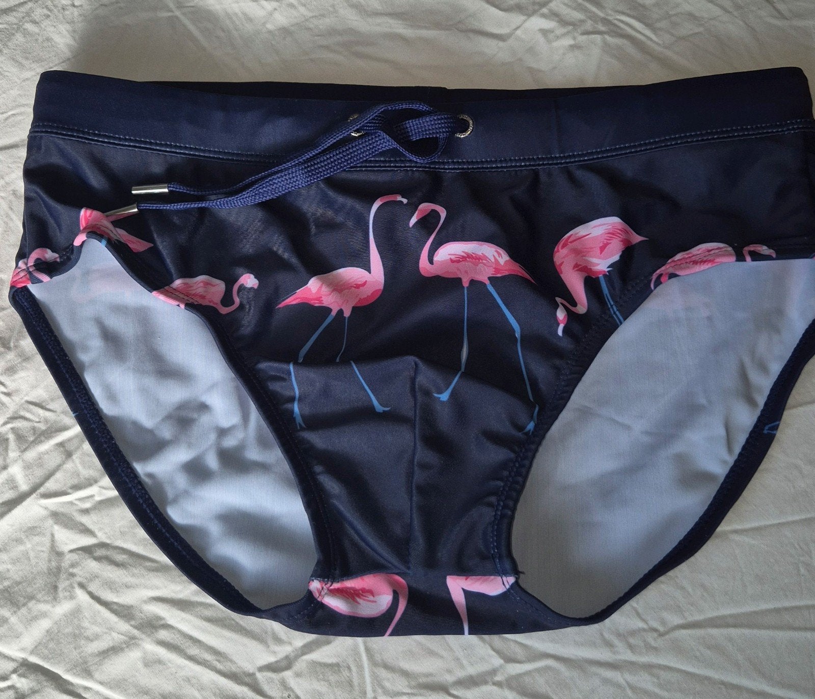 Zwembroek heren zwemslip flamingo maat S, Ophalen of Verzenden, Maat 46 (S) of kleiner, Blauw, Zwemslip