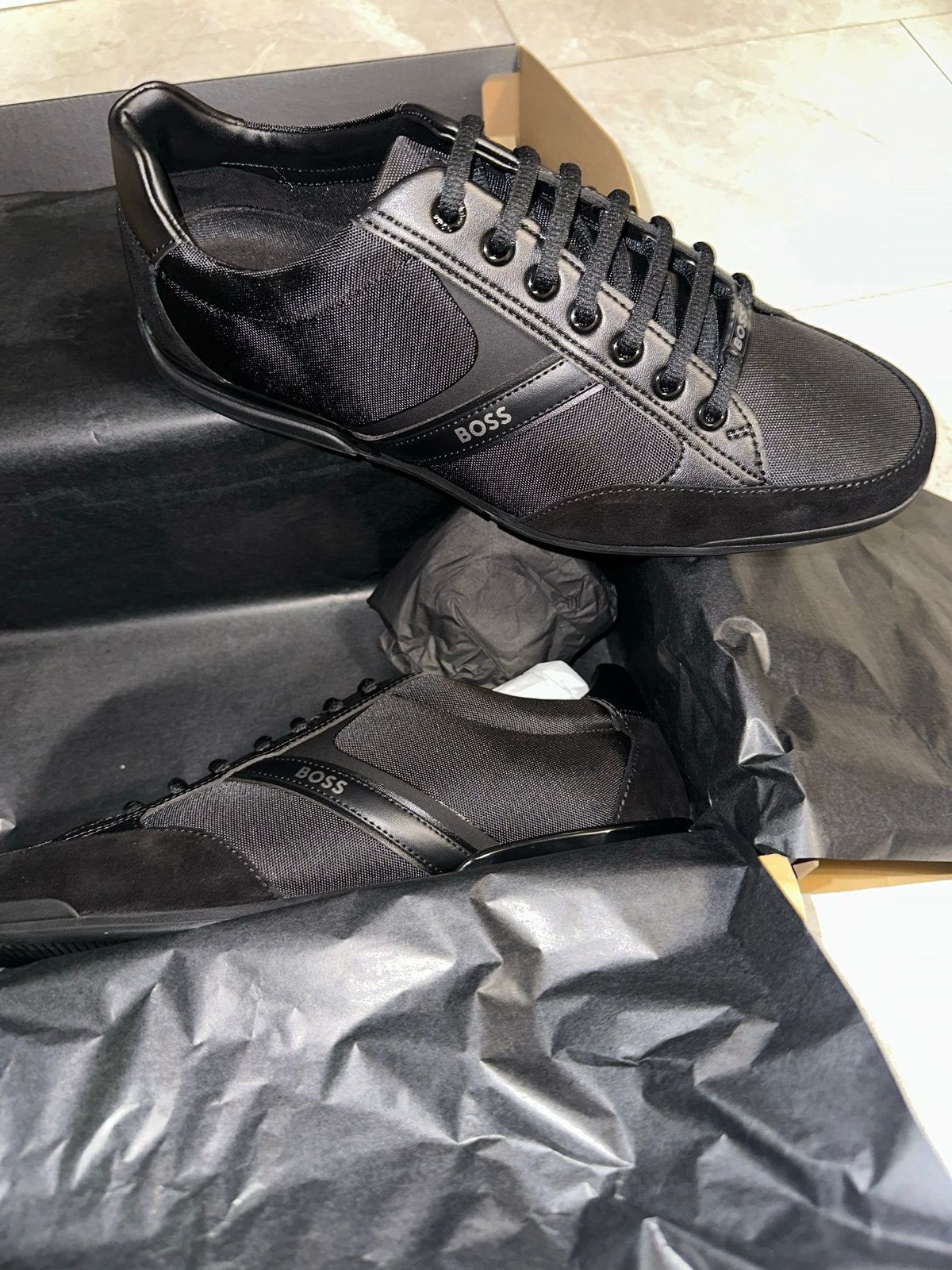 BOSS Saturn Lowp mx_mx_A_N sneakers - Maat 43, Zwart, Nieuw, Ophalen of Verzenden, Sneakers of Gympen