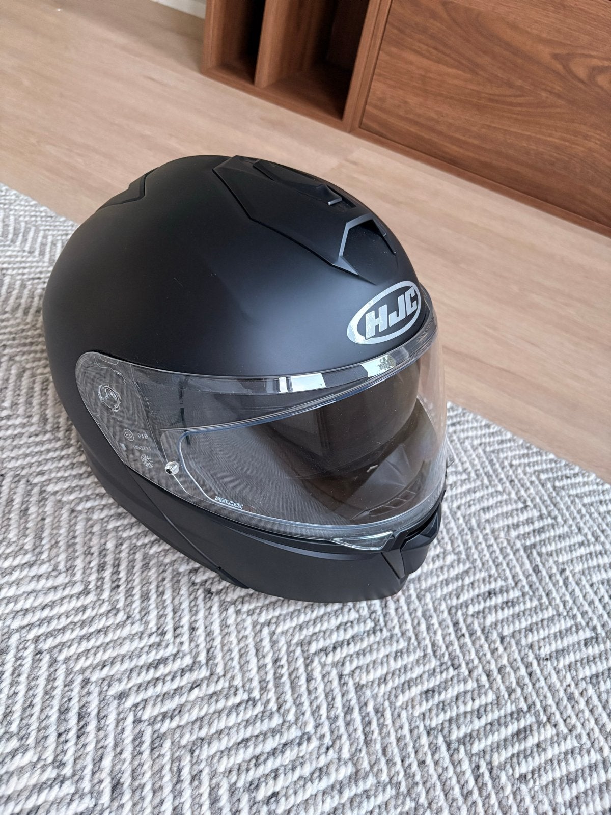 HJC i90 Systeemhelm - Mat Zwart - Maat XS, Motoren, Kleding | Motorhelmen, Ophalen, XS, Systeemhelm, Dames
