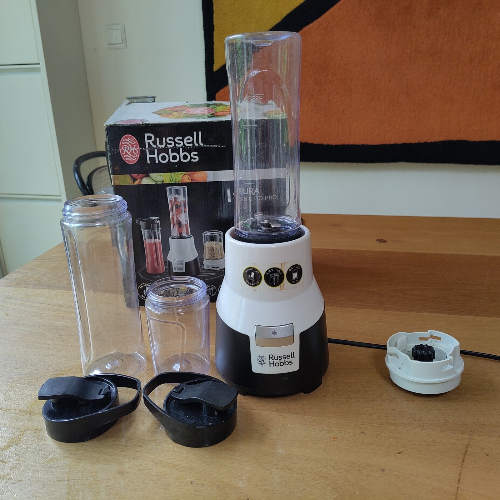 Russell Hobbs Aura Mix & Go Pro Blender, Ophalen of Verzenden, Zo goed als nieuw, Blender