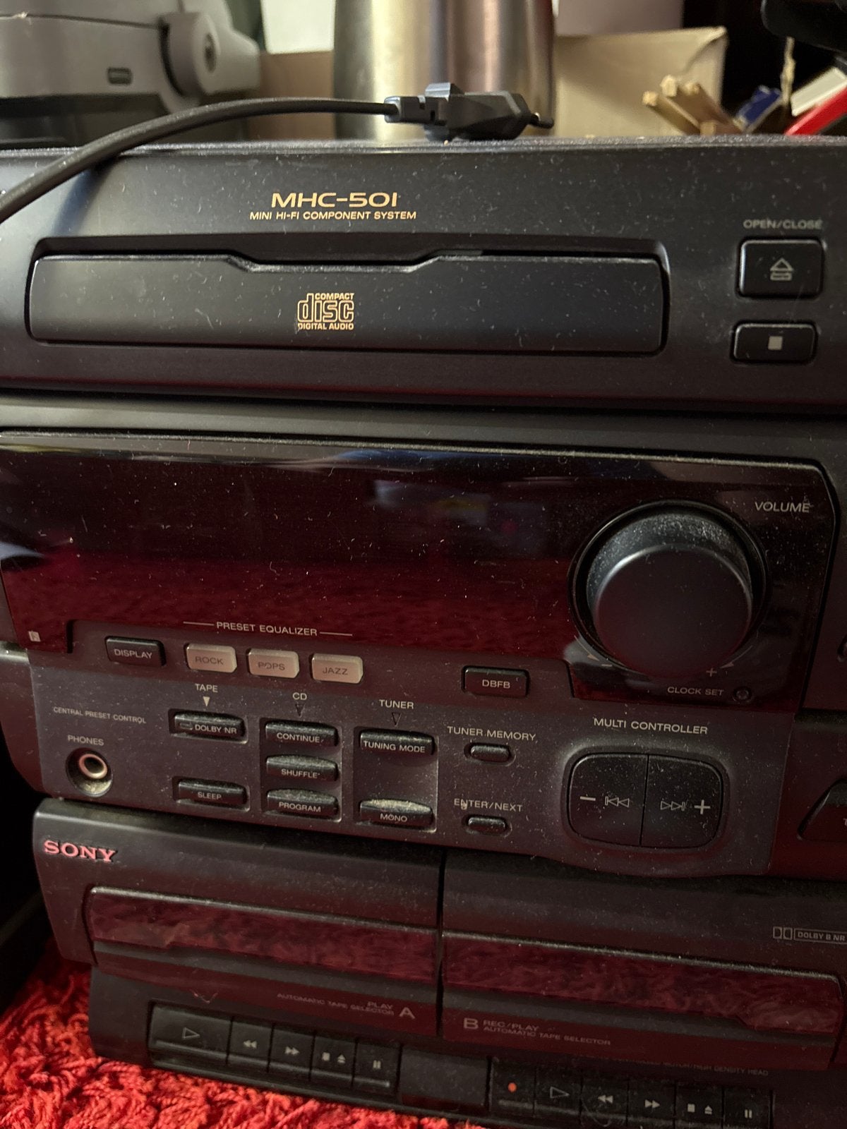 Sony MHC-501 Mini Hi-Fi Component Systeem, Ophalen, Gebruikt, Cassettedeck, Microset