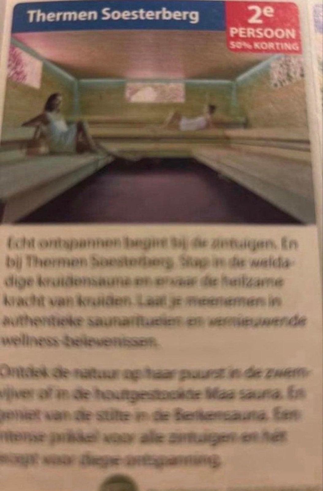 Kortingsbon Thermen Soesterberg