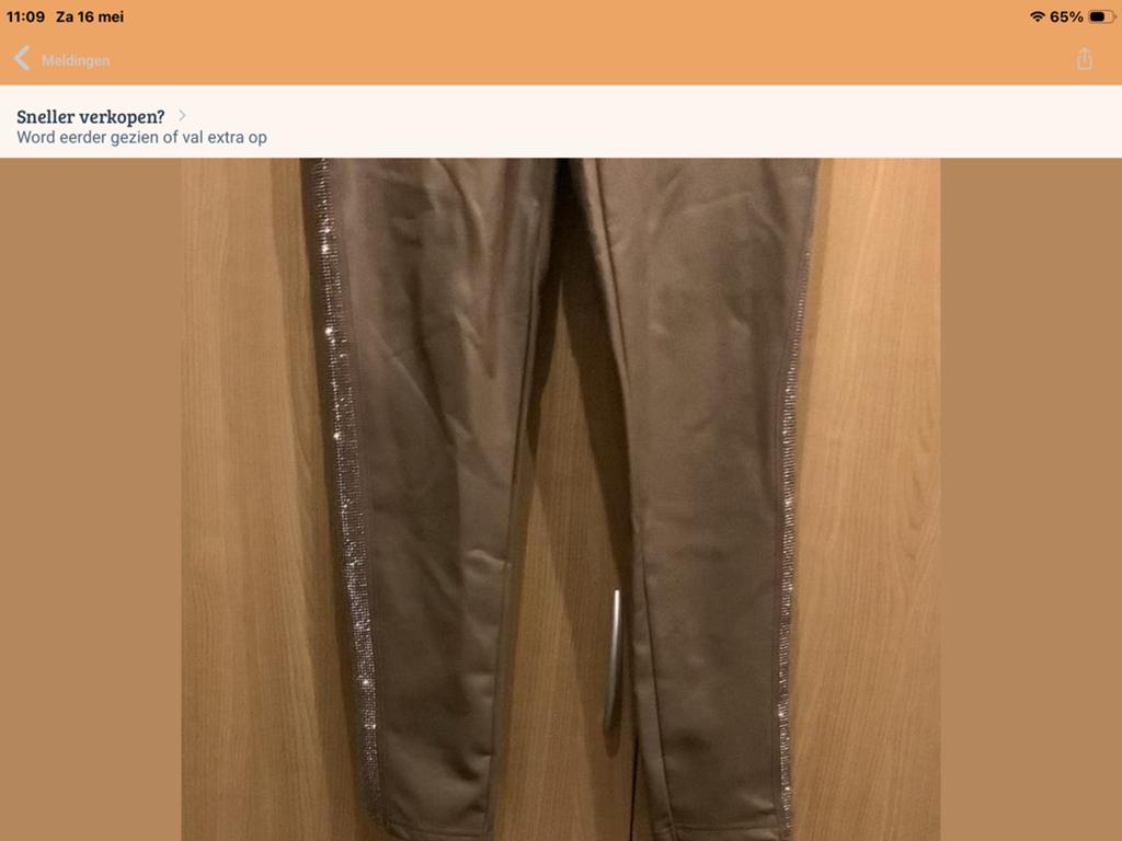 Broek mt 38.     PU- leer.     nieuw! Bon Prix., Maat 38/40 (M), Bruin, Nieuw, Ophalen of Verzenden