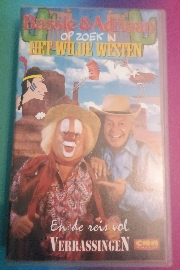 VHS CNR Band - Bassie en Adriaan - In het wilde westen, Gebruikt, Verzenden, Alle leeftijden, Nederlands