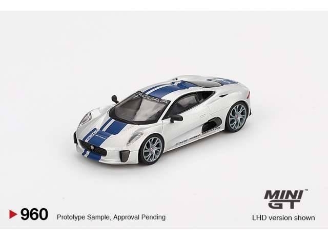 Mini GT 1:64 Jaguar C-X75, silver/blue  2010 LHD, -, Nieuw, Ophalen of Verzenden, -