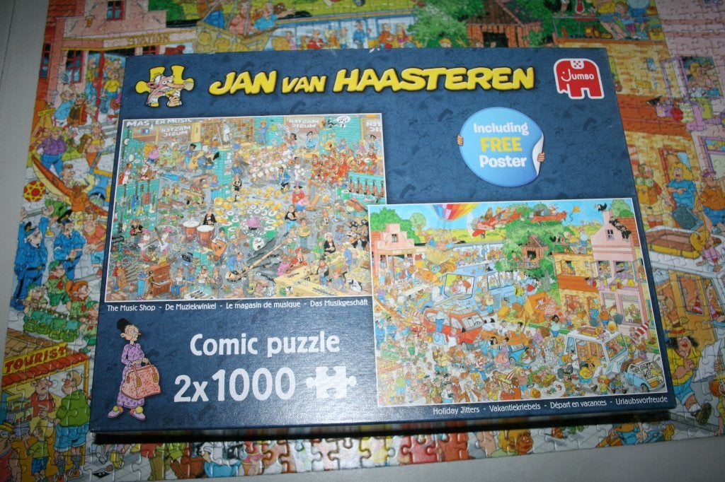 lLegpuzzel Jan van Haasteren - 2x 1000 - nr 20049, Ophalen of Verzenden, 500 t/m 1500 stukjes, Gebruikt